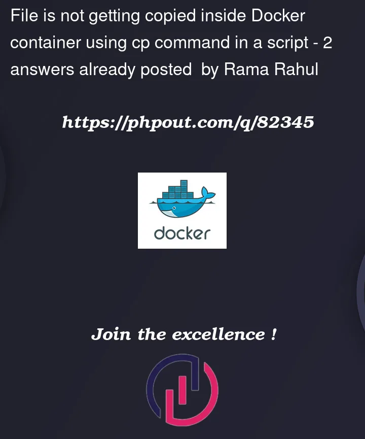 Question 82345 in Docker