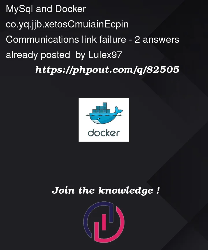 Question 82505 in Docker