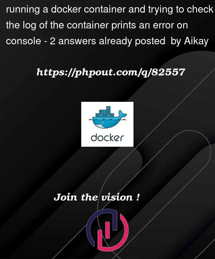 Question 82557 in Docker