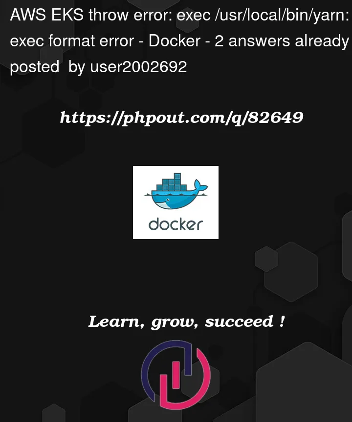 Question 82649 in Docker