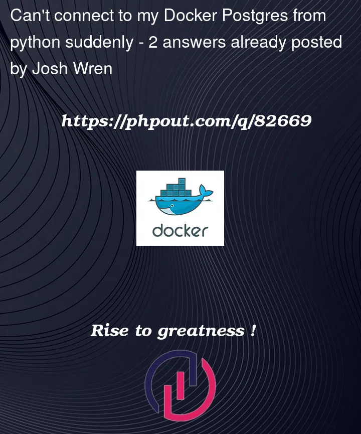 Question 82669 in Docker