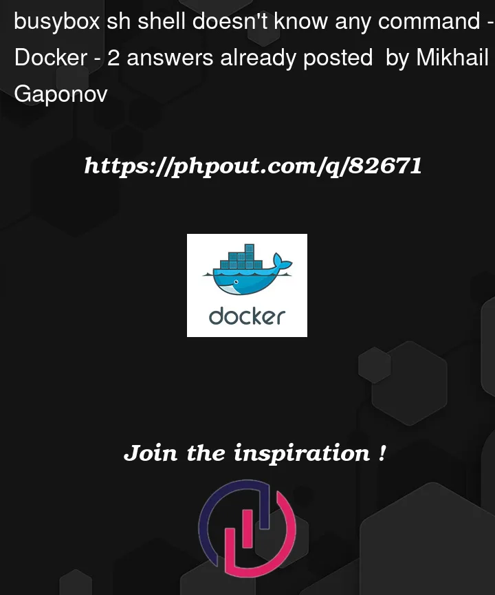 Question 82671 in Docker