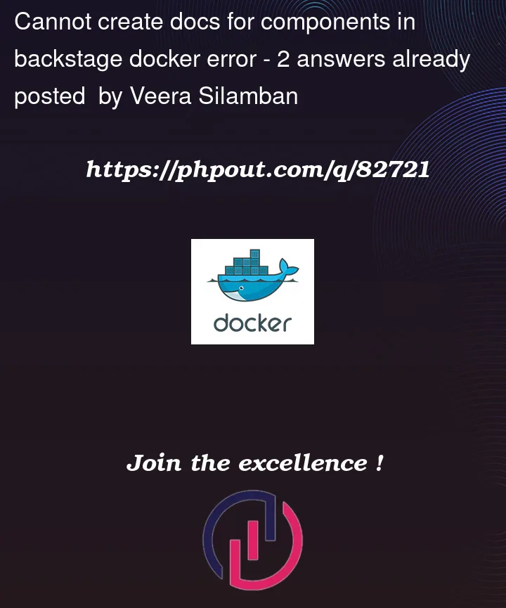 Question 82721 in Docker