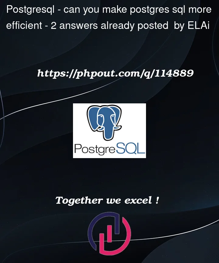 Question 114889 in PostgreSQL