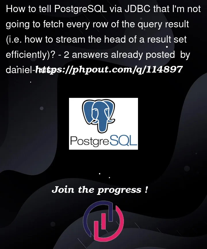 Question 114897 in PostgreSQL