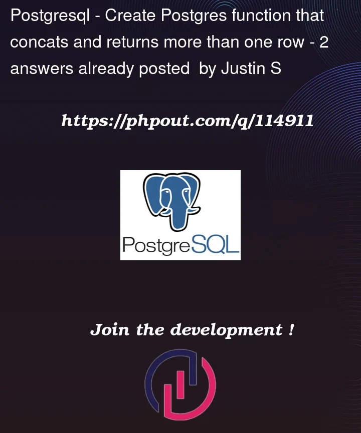 Question 114911 in PostgreSQL