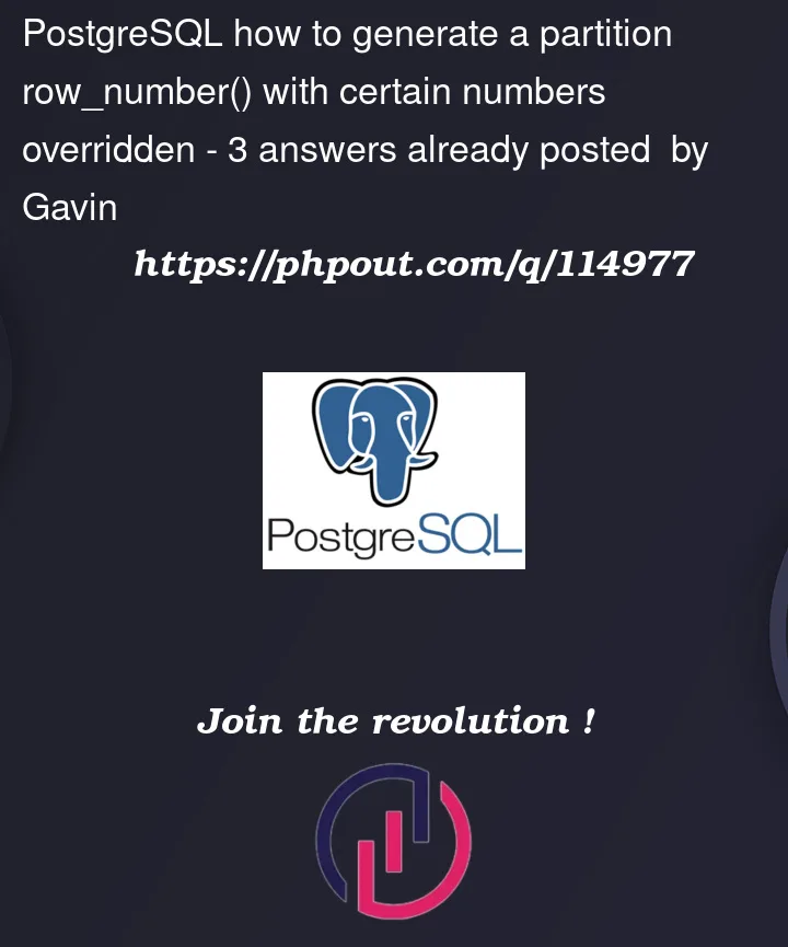 Question 114977 in PostgreSQL