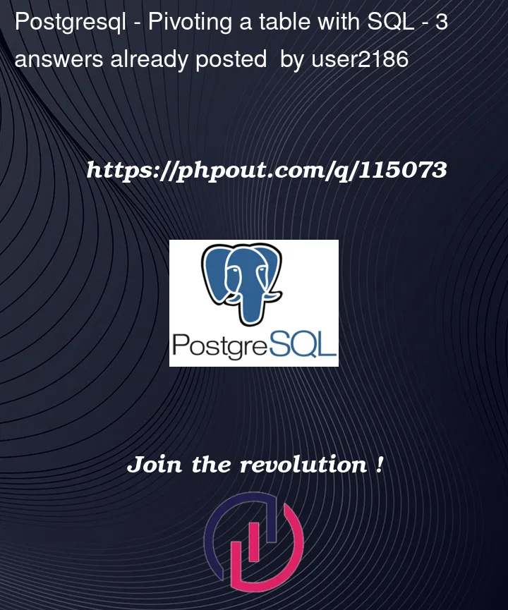 Question 115073 in PostgreSQL