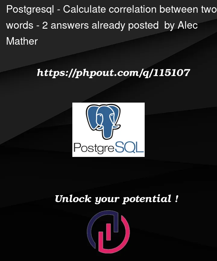 Question 115107 in PostgreSQL