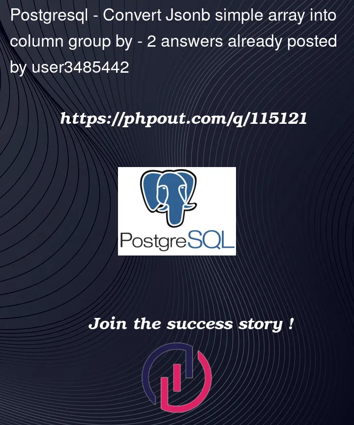 Question 115121 in PostgreSQL