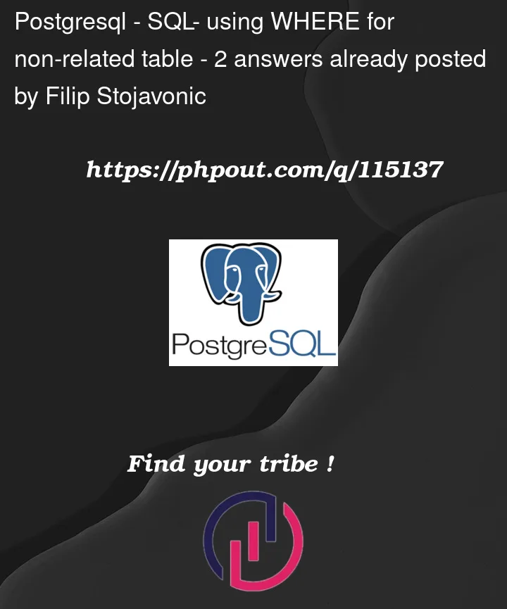 Question 115137 in PostgreSQL