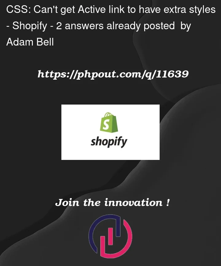 Question 11639 in Shopify