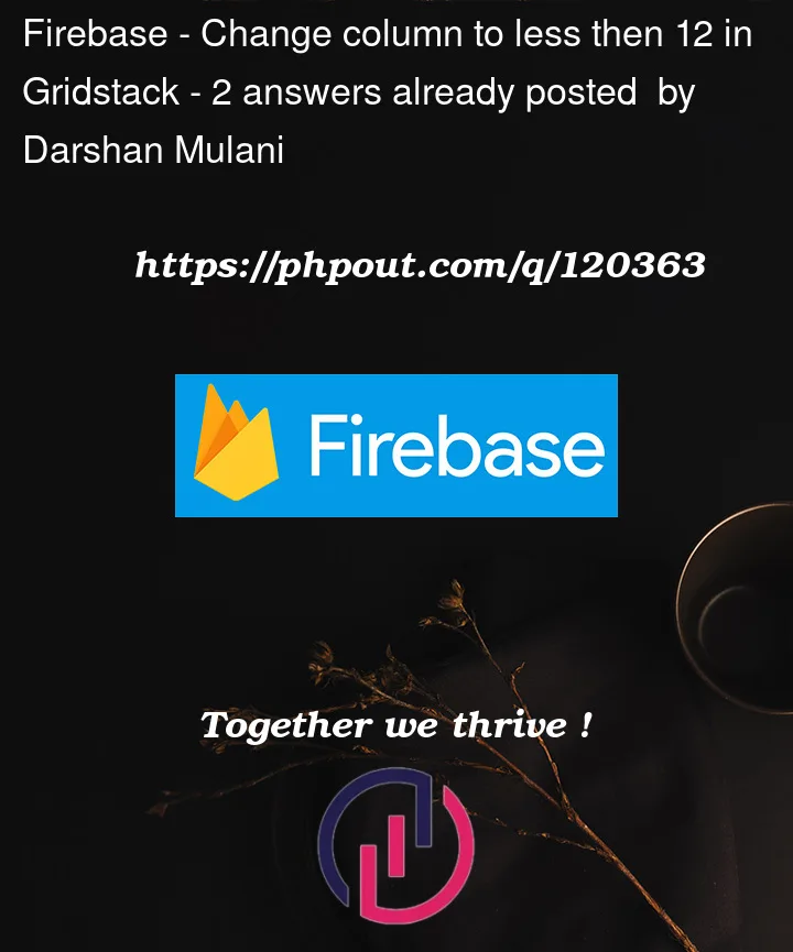 Question 120363 in Firebase