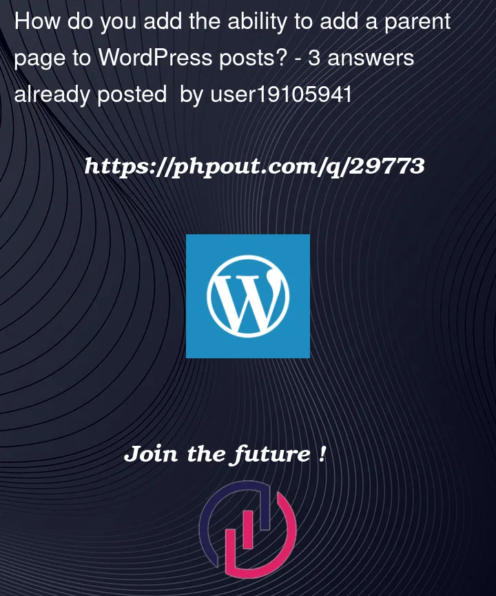 Question 29773 in Wordpress