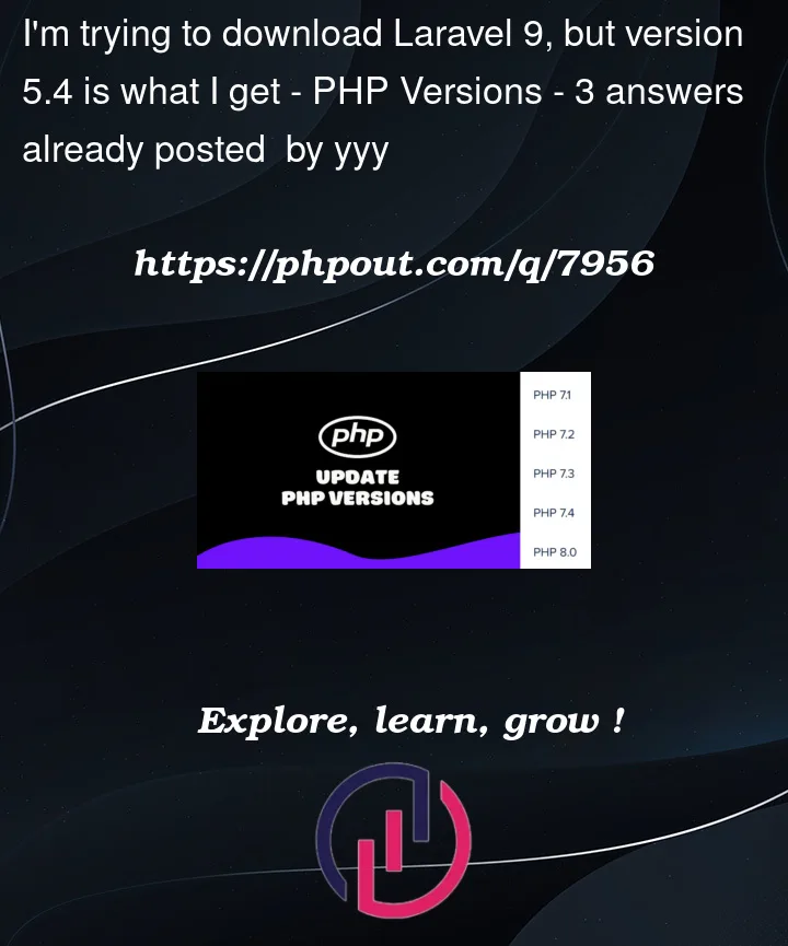 Question 7956 in PHP Versions