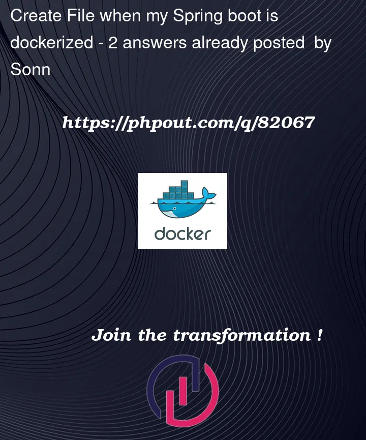 Question 82067 in Docker