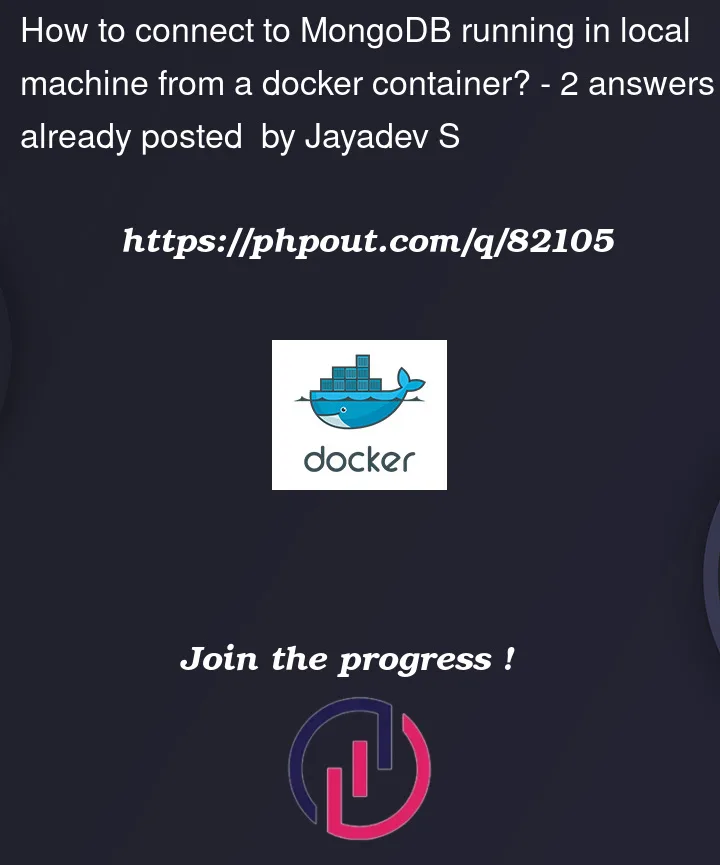 Question 82105 in Docker