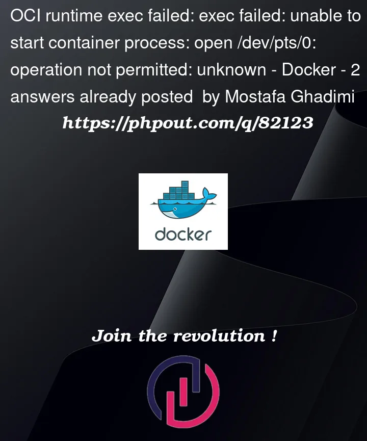 Question 82123 in Docker