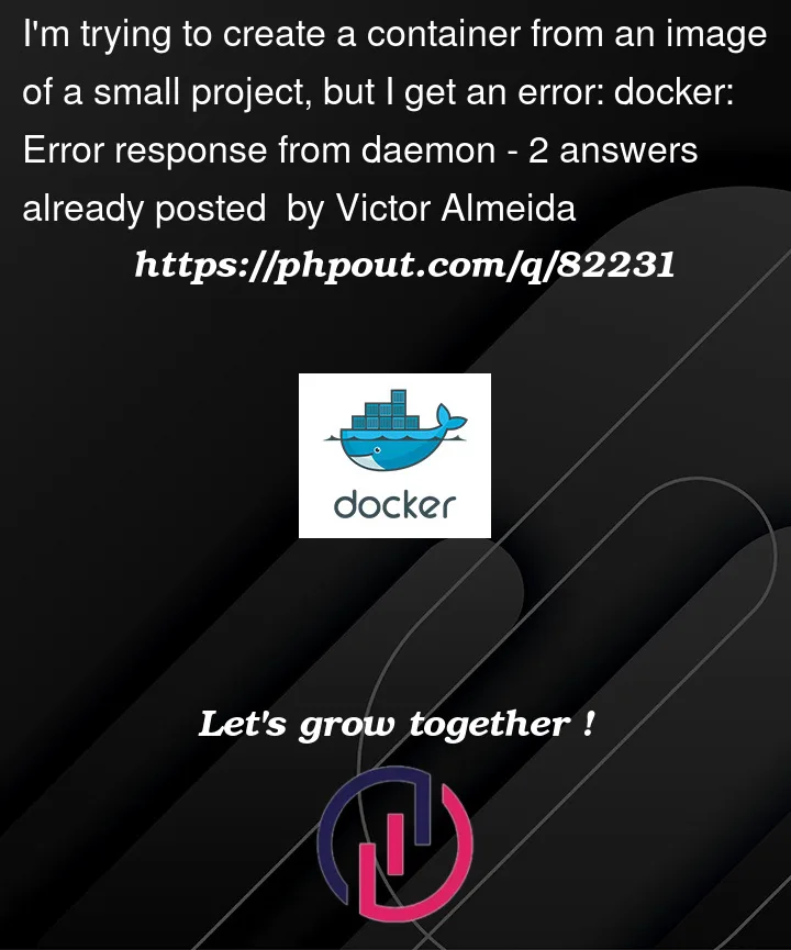 Question 82231 in Docker