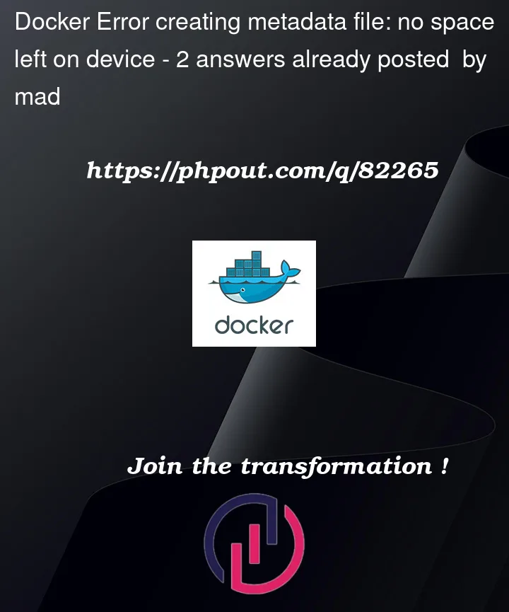 Question 82265 in Docker