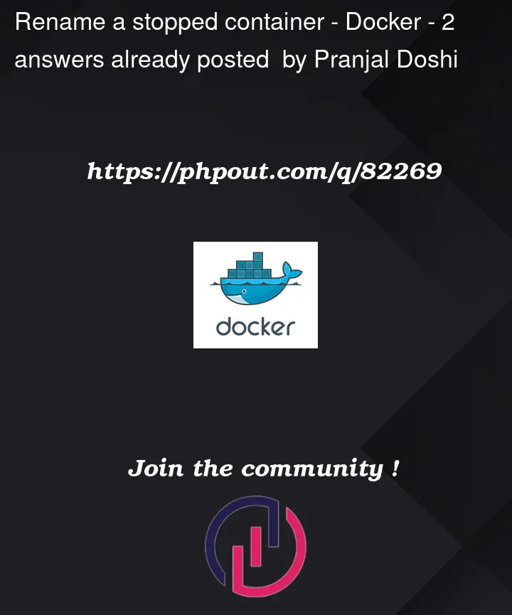 Question 82269 in Docker