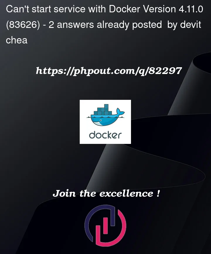 Question 82297 in Docker