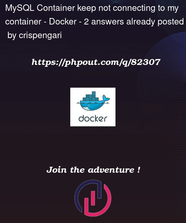 Question 82307 in Docker