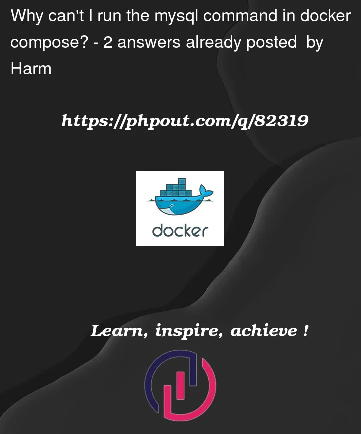 Question 82319 in Docker