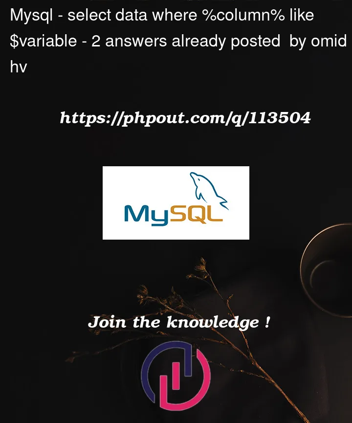 Question 113504 in Mysql