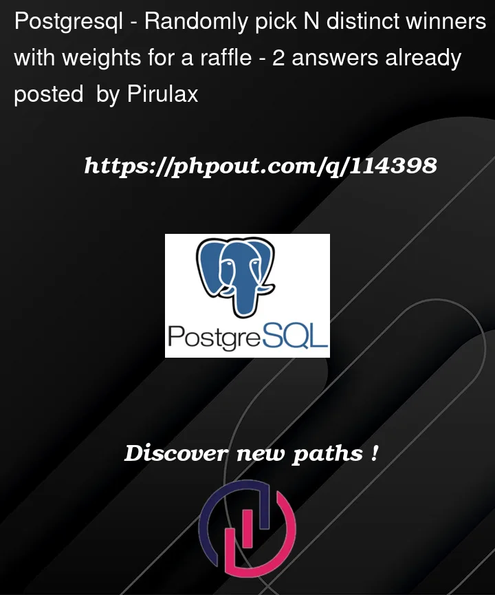 Question 114398 in PostgreSQL