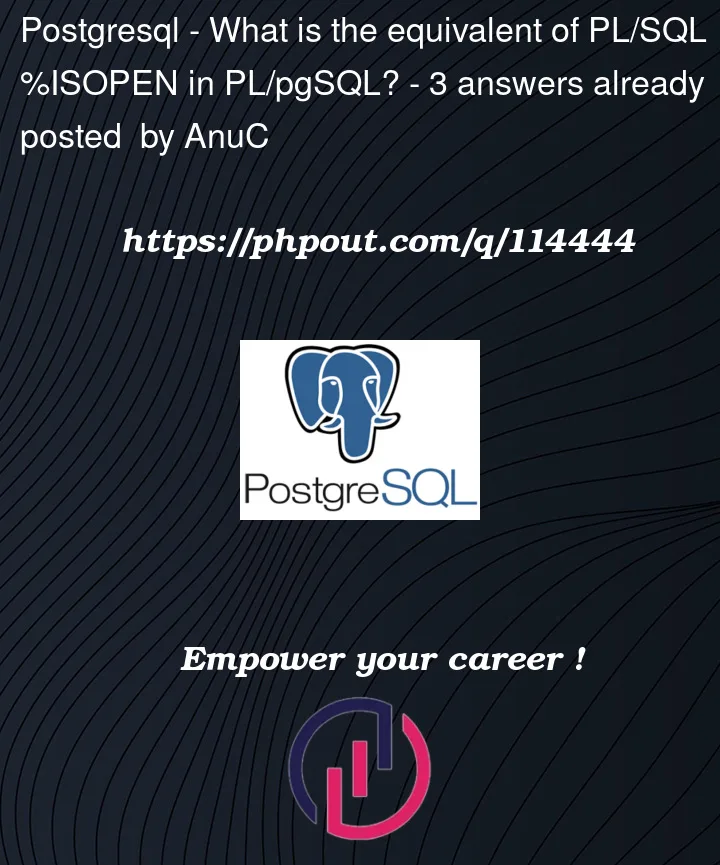 Question 114444 in PostgreSQL