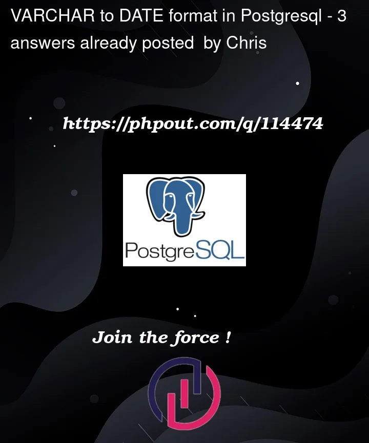 Question 114474 in PostgreSQL