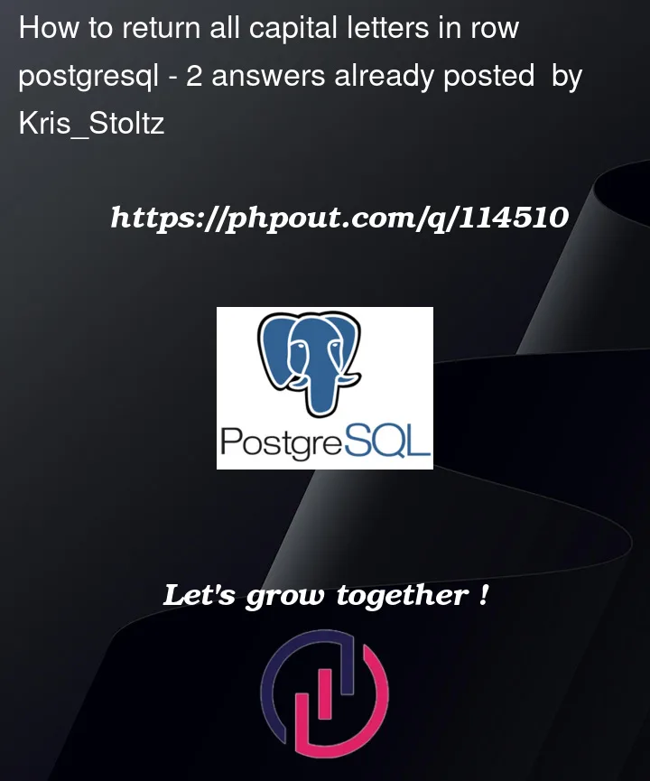 Question 114510 in PostgreSQL