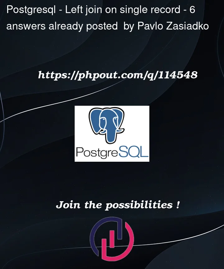 Question 114548 in PostgreSQL