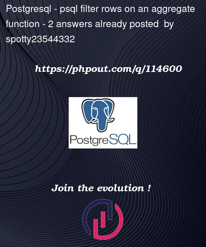 Question 114600 in PostgreSQL