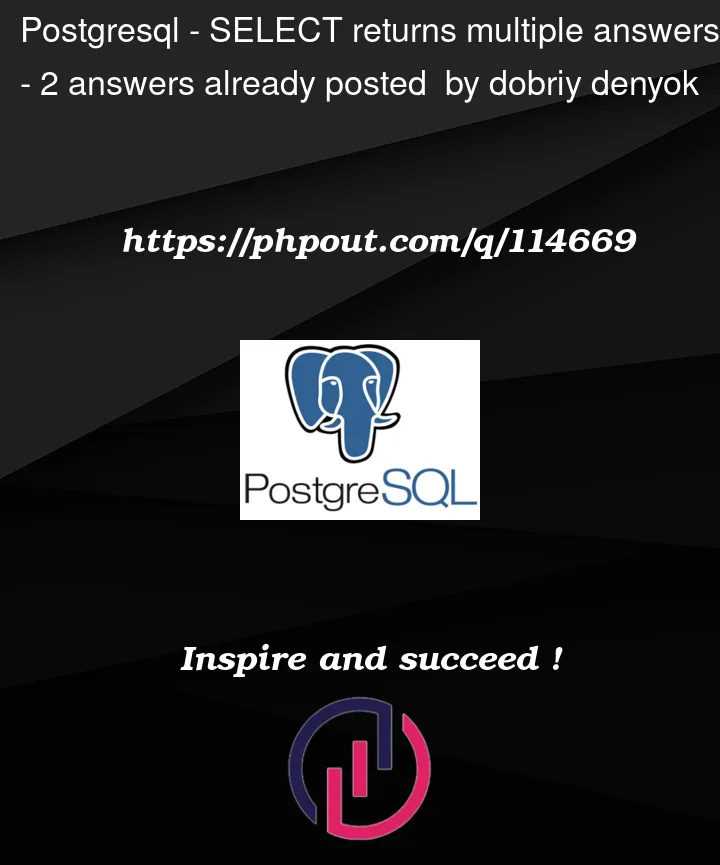 Question 114669 in PostgreSQL