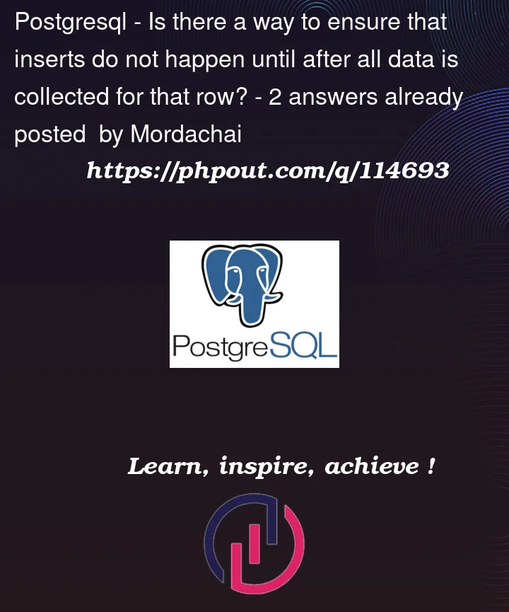 Question 114693 in PostgreSQL