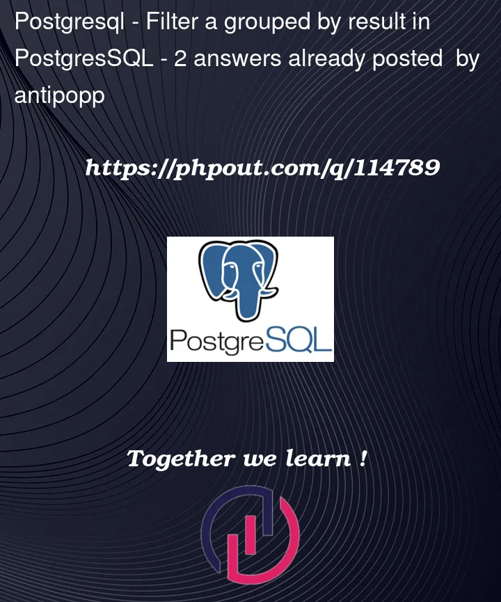 Question 114789 in PostgreSQL