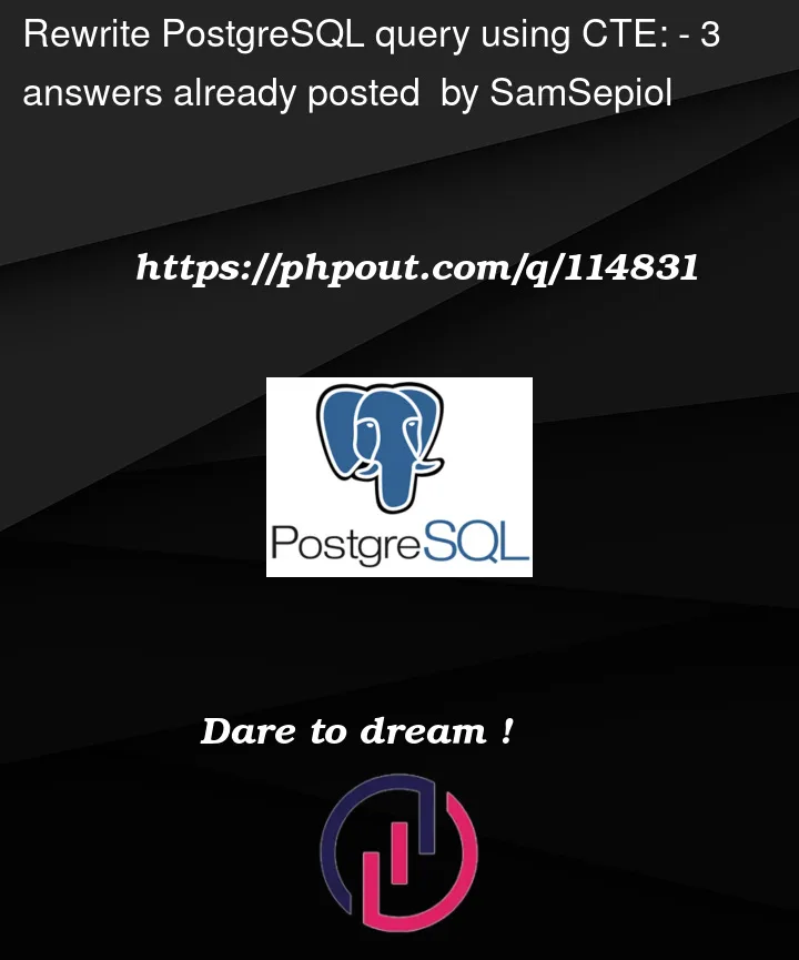 Question 114831 in PostgreSQL