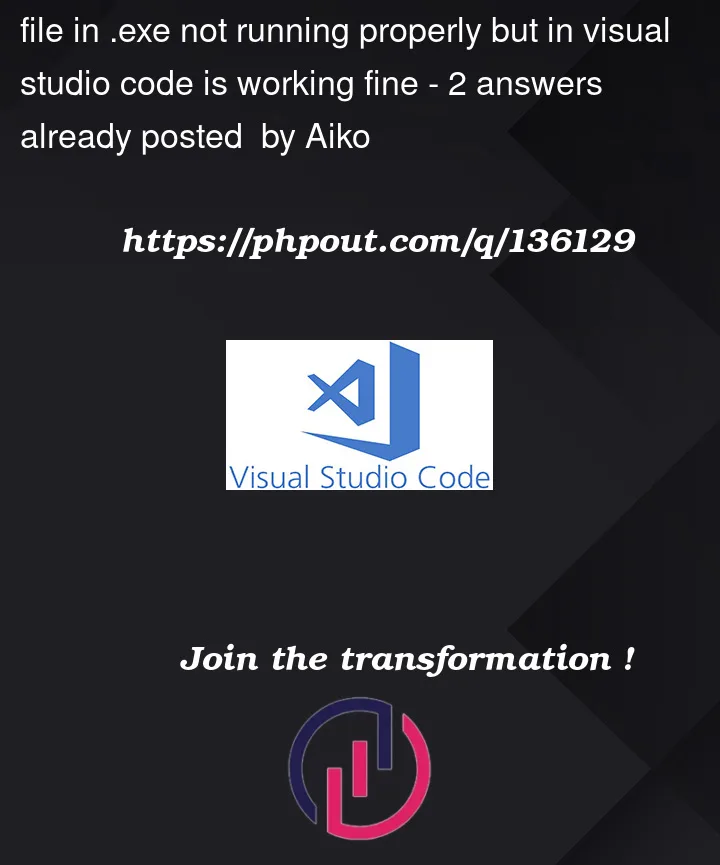 Question 136129 in Visual Studio Code