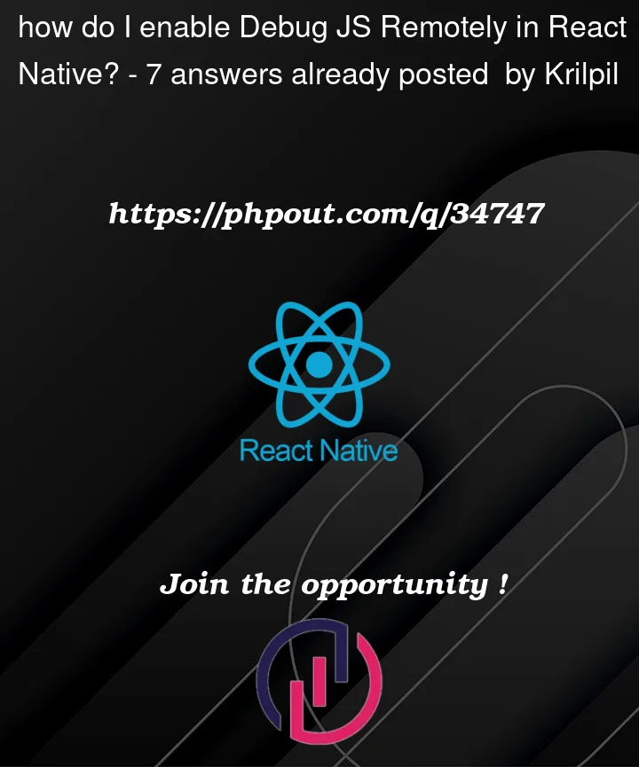 Question 34747 in React native