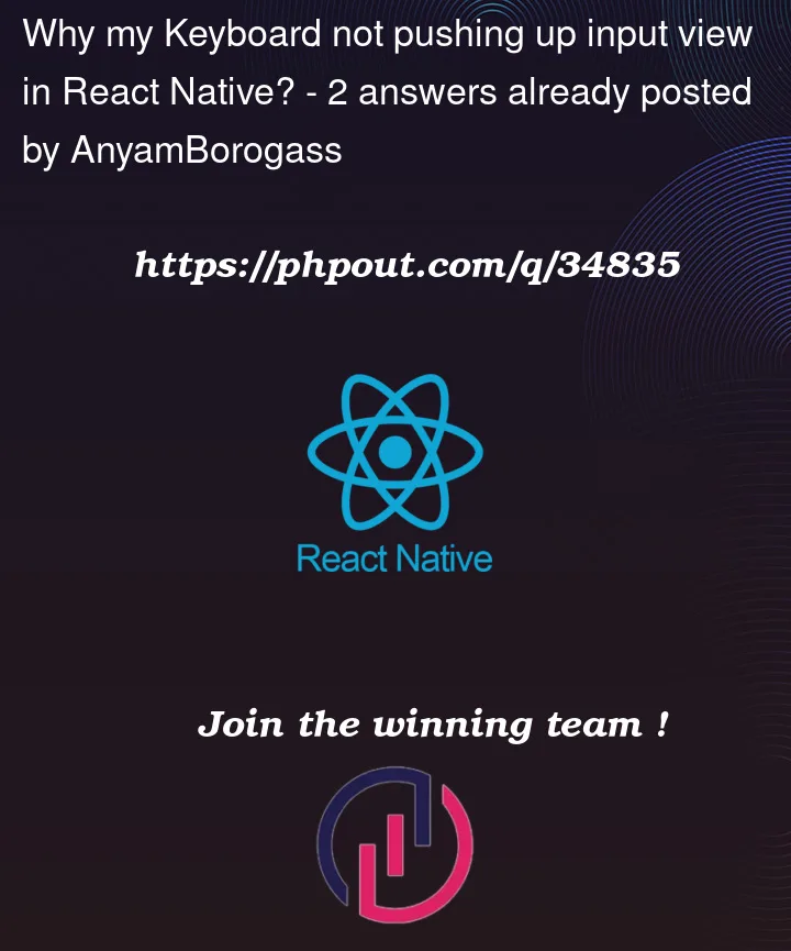 Question 34835 in React native