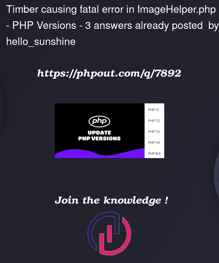 Question 7892 in PHP Versions