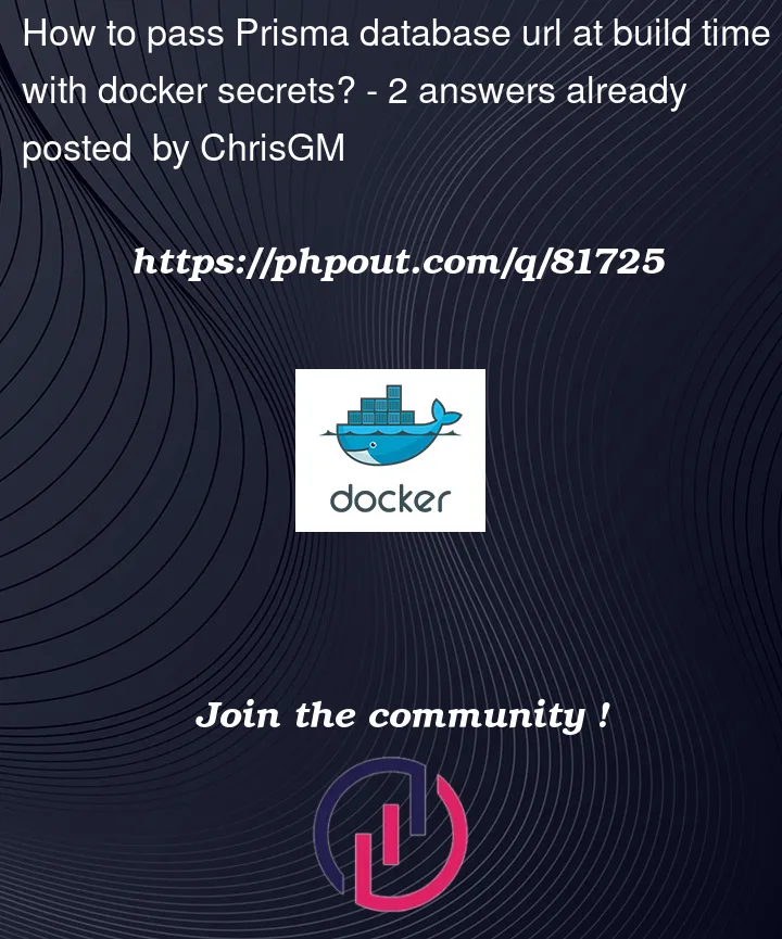 Question 81725 in Docker