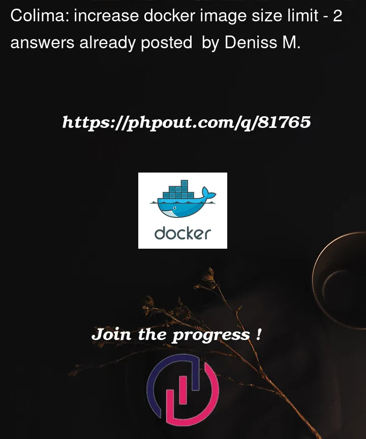 Question 81765 in Docker