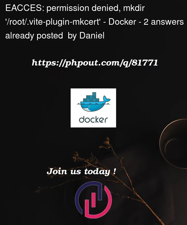 Question 81771 in Docker