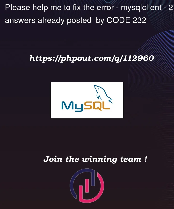 Question 112960 in Mysql