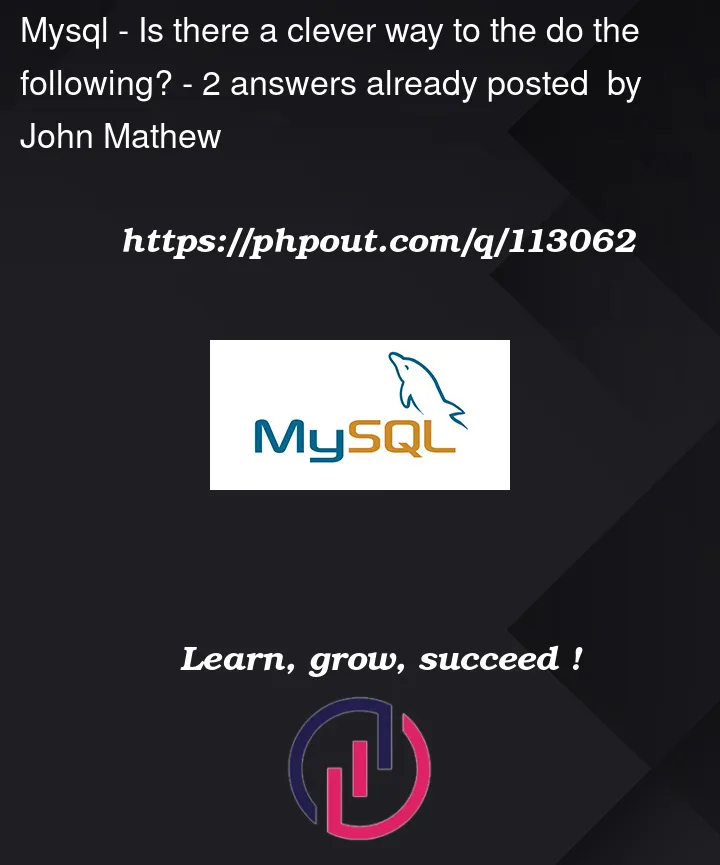 Question 113062 in Mysql