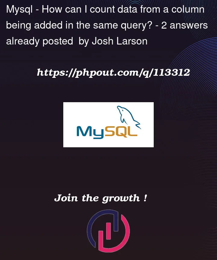 Question 113312 in Mysql