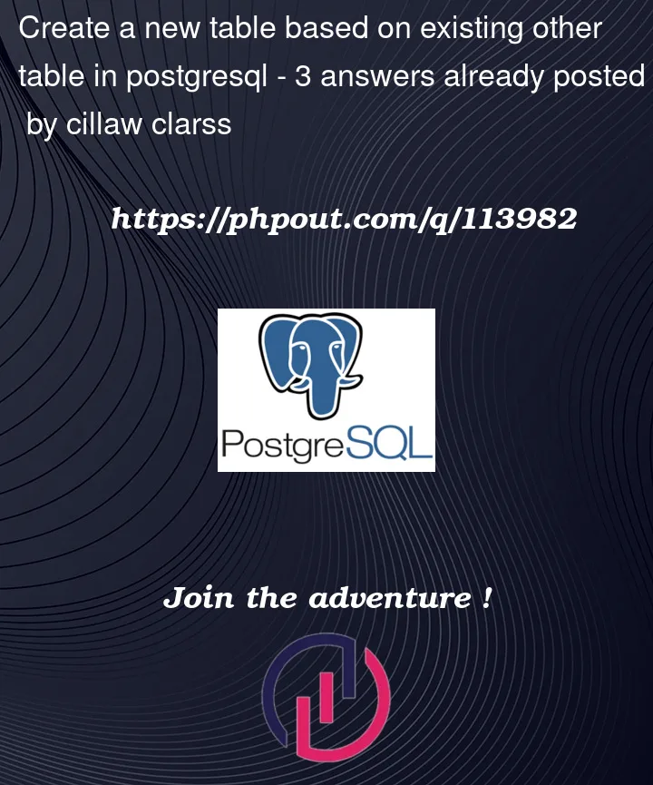 Question 113982 in PostgreSQL